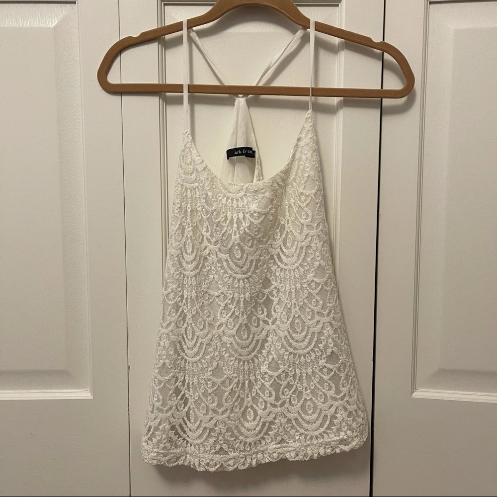 Ark & Co White Lace Tank Top